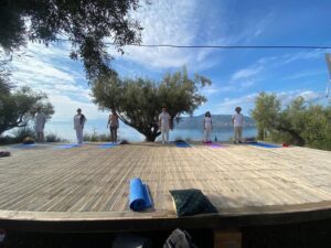 meditation deck Paleros Greece - vipassana